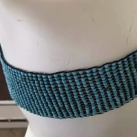 Handmade Bohemian Elastic Hippie EthicallyMade Wooden Closure Stretchy Bead Belt - Picture 4 of 12